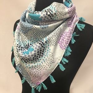Colorful square scarf wrap turban hijab shawl NWT